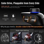 ABOX Trekpow F10 Bluetooth FM Transmitter for Car-Wireless Bluetooth 4.2 in-Car Radio Adapter Car Kit with Handsfree Calling, 3 USB Ports, LED Display, Support TF Card, U-Disk, AUX Output