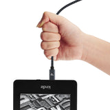 RAMPOW Micro USB Cable Android, [6.5ft] Sync and Fast Charging, Nylon Braided Samsung USB Cable - Android Charger Cable Compatible Samsung Galaxy S7/S6/J7, Moto, Kindle, PS4 and more - Space Gray