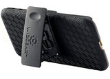 iPhone 8, iPhone 7 Holster, WizGear Shell Holster Combo Case for Apple iPhone 7 with Kick-Stand and Belt Clip - Black (iPhone 7/8)