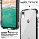 SKYLMW Case for iPhone XR,Shockproof Three Layer Protection Hard Plastic & Soft TPU Sturdy Armor Protective High Impact Resistant Cover for iPhone XR 2018(6.1 inch) for Men/Women/Girls/Boys,Clear
