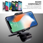 JunDa Car Phone Holder 360-Degree Rotation Cell Phone Holder Suitable for 4 to 6.5 inch Smartphones,Rotating Dashboard Clip Mount Stand