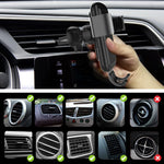 Squish Wireless Charger Car Mount Adjustable Gravity Air Vent Phone Holder for iPhone Samsung Nexus Moto OnePlus HTC Sony Nokia and Android Smartphones Qi Certified