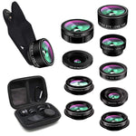 Phone Camera Lens,TODI 9 in 1 Wide Angle Lens,Macro Lens,Fisheye Lens,Telephoto Lens,CPL Lens, Kaleidoscope and Starburst Lens Compatible iPhone,Samsung, Most Andriod Phones