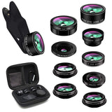 Phone Camera Lens,TODI 9 in 1 Wide Angle Lens,Macro Lens,Fisheye Lens,Telephoto Lens,CPL Lens, Kaleidoscope and Starburst Lens Compatible iPhone,Samsung, Most Andriod Phones