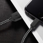 TNSO MFi Certified Lightning Cable 3FT 3FT 6FT 6FT 10FT Extra Long Nylon Braided USB Fast Charging& Syncing Cord Compatible iPhone Charger Xs MAX XR X 8 (Black and White) (Black and Whtie)