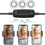 Selfie Ring Light with Cell Phone Holder Stand for Live Stream/Makeup, UBeesize LED Camera Lighting [3-Light Mode] [10-Level Brightness] with Flexible Arms Compatible with iPhone 8 7 6 Plus X Android