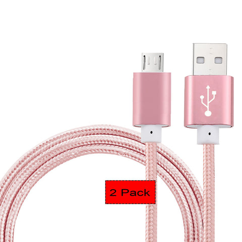 [2Pack] 5 Ft Replacement Micro USB Cable,CaseHQ Data USB Cord for Amazon Kindle, Kindle Touch, Kindle Fire, Kindle Keyboard, Kindle DX, HD, HDX,8.9", Kindle Paperwhite,Voyage,Echo Dot.etc-Rosegold