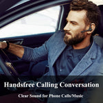 Bluetooth Headset, HandsFree Wireless Earpiece V5.0 with Mic for Business/Office/Driving Call [New Version]