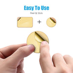 Mount Metal Plate with Adhesive for Magnetic Cradle-Less Mount -X4 Pack 2 Rectangle and 2 Round (Compatible with WizGear mounts) (Gold)