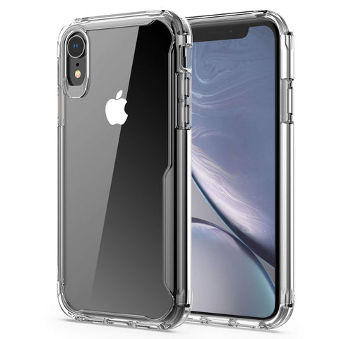 iPhone XR Case, Soft Shockproof Case Heavy Duty Protective Cover Shock Absorption Case,Reinforced Corners TPU Bumper Hard PC Back Cover for iPhone XR 6.1 inch (Crystal Clear)