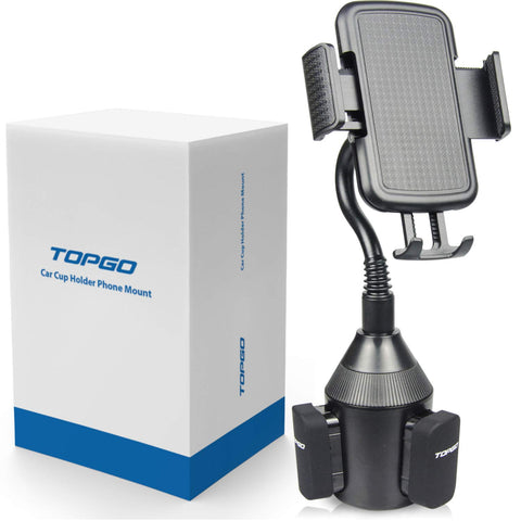 TOPGO [Upgraded] Cup Holder Phone Mount Universal Adjustable Gooseneck Cup Holder Cradle Car Mount for Cell Phone iPhone Xs/XS Max/X/8/7 Plus/Galaxy