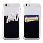 AgentWhiteUSA Cell Phone Wallet, Stick on Wallet (3 Pieces) (for Credit Card, Business Card & Id) | Works with Almost Every Phone | iPhone, Android & Most Smartphones (GREYBLKWHT)