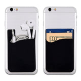 AgentWhiteUSA Cell Phone Wallet, Stick on Wallet (3 Pieces) (for Credit Card, Business Card & Id) | Works with Almost Every Phone | iPhone, Android & Most Smartphones (GREYBLKWHT)