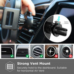 X-Doria Defense Helix Car Mount with RoboGrip, Wireless Car Charger, Air Vent Mounted, 10W Fast Charging for Apple iPhone, Galaxy, Google - Robotic arm with Sensor, one Hand Operation