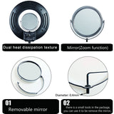 Table Top Photo LED Selfie Ring Light with Desktop Stand for Makeup 8-inch Dimmable 24W 5500K O Circular Beauty Lamp+3" Mirror+Mini Tripod+Phone Clamp,for YouTube Vine Self-Portrait Video Filming