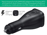 Adaptive Fast Charging Dual-Port Car Charger with USB Type C Charger Cable Compatible Samsung Galaxy S9 / S9+ / S8 / S8 Plus/Active/Note 8 / Note 9 and More