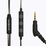 Symphonized NRG 3.0 Earbuds Headphones, Wood In-ear Noise-isolating Earphones, Balanced Bass Driven Sound with Mic & Volume Control (Black Night & Hazy Gray)