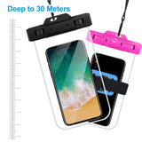 Waterproof Phone Pouch,4Pack Universal Cellphone Waterproof Pouch Double Insurance Waterproof Case Compatible with iPhone X/8P/8/7P/7/6P/6/Samsung Galaxy S7/S8 and More Phones Upto 6.3 Inches