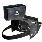 VeeR VR 3D Virtual Reality Headsets for VR 360 Videos & Movies Compatible with Android, iOS & Windows Smartphones Within 3.5-6 inches (Black) - Inspired by Google Cardboard