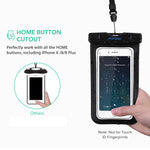 Mpow Universal Waterproof Case, IPX8 Waterproof Phone Pouch Dry Bag Compatible for iPhone Xs Max/Xs/Xr/X/8/8plus/7/7plus/6s/6/6s Plus Galaxy s10/s9/s8 Note 9/8 Google Pixel HTC12 (Black+Blue 2-Pack)