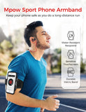 Mpow D3 Bluetooth Headphones with A1 Universal Phone Armband, IPX7 Waterproof Wireless Earphones, HD Stereo Sound 8-10H Battery Noise Cancelling Headsets, Wireless Sport Headphones for Running