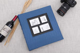 Artmag Photo Picutre Album 4x6 600 Photos, Extra Large Capacity Leather Cover Wedding Family Photo Albums Holds 600 Horizontal and Vertical 4x6 Photos with Black Pages (Blue)