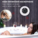 fosa IPX4 Waterproof Wireless Bluetooth Shower Speaker FM Radio Rechargeable Water Proof 2.1 Bluetooth Speaker With Stereo and Bass Audio Outputs Hands-free Call For Bathroom Beach Swimming Pool
