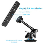 VANMASS Magnetic Phone Car Mount, Universal Phone Holder for Car Dashboard and Windshield, 360° Rotation with 6 Strong Magnets and Metal Telescopic Arm, Compatible with 3.5"-7" Phone