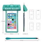 [Vacuum Design] RAIN ALLEY Universal Waterproof Case, Swimming Snorkeling, IPX8 Waterproof Phone Pouch Dry Bag for iPhone X/XS/XR/XS MAX/8/7/6/6s Plus Samsung Galaxy S9/S8 Huawei up to 6.0" – Blue