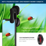 Cell Phone Camera Lens Kit，GLHMOGM 15X Macro and 0.45X Wide Angle Phone Lens Kit with LED Light and Travel Case,iPhone Camera Lens for iPhone X/XS/8/7/6 Plus, Samsung, Pixel and More