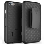 Bomea Holster Combo Belt Case with Clip Slim Armor Hard Protective Shell Cover for iPhone 7 iPhone 8 Kickstand Swivel Belt Clip - Black