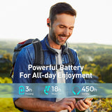 Mpow Upgraded Jaws Gen5 Bluetooth Headphones V5.0 Bluetooth Neckband Headset, 18H Playtime, Call Vibrate & CVC 6.0 Noise Cancelling Mic, Magnetic Earbuds, Wireless Neckband Headphones.