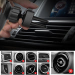 Wuedozue Gravity Car Phone Mount，Universal Clip Grip Air Vent Car Cell Phone Holder for iPhone Xs/X / 8/8 Plus / 7/7 Plus/Samsung Galaxy S8 / Note 8 and Other Smartphones (Silver)