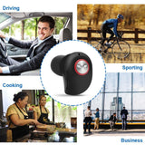 Mini Invisible Bluetooth Earbud,V4.1 Stereo Wireless Bluetooth Earphone with Built-in Mic,Sports Noise Cancelling in-Ear Headphone for iPhone Samsung and Other Android Phones (Black)