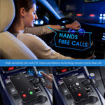 VicTsing Bluetooth FM Transmitter for Car, Wireless in-Car Radio Transmitter, Music Player Car Kit with Power Off, Stereo Sound, Hands-Free Calls and 2 USB Ports Support USB Flash Drive
