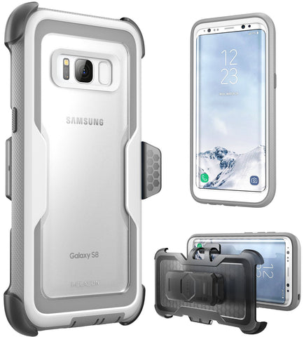 i-Blason Galaxy S8 Case, [Armorbox] [Full Body] [Heavy Duty Protection ] Shock Reduction/Bumper Case Without Screen Protector for Samsung Galaxy S8 2017 Release (White)