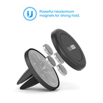 TechMatte MagGrip Universal Magnetic Air Vent Car Mount for iPhone XR, XS 8, Galaxy S9, S8, S7, Pixel 3, 2 with Extra Strong Magnetic Grip (1 Pack)