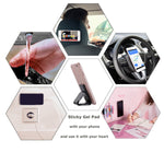 Multi Purpose Sticky Gel Pads, Phone Holder Nano Mat, Rubber Pad Sticker, Reusable Folding Gel Pad, Mobile Phone Holder Sticky Anti-Slip Stick to Anywhere (4 Pack)