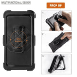 MBLAI iPhone 7 Plus Case, Glass Screen Protection Heavy Duty Defense Case 4 Layers Rugged Rubber Shockproof Drop Proof with Belt-Clip Case Cover for Apple iPhone 7 Plus New Version Protective Case