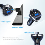 Criacr FM Transmitter Bluetooth, Wireless Radio Transmitter Car Adapter Kit, Universal USB Car Charger with Dual Charging Ports, Hands Free Calling for All Smartphones (Blue)