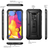 SUPCASE Unicorn Beetle Pro Series Designed for LG G8 Case & LG G8 ThinQ Case(2019 Release) Full-Body Rugged Holster Case with Built-in Screen Protector (Black)