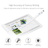 Stylus Pen Compatible for Apple iPad, Adrawpen Rechargeable Active Stylus Pen with 2 in 1 Copper & Mesh Fine Tip, 5 Mins Auto Off Smart Pencil Digital Pen for All Apple iPad/iPhone/iPad Pro-White
