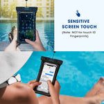 Mpow 084 Waterproof Phone Pouch Floating, IPX8 Universal Waterproof Case Underwater Dry Bag Compatible iPhone Xs Max/Xr/X/8/8plus/7/7plus Galaxy s9/s8 Note 9/8 Google Pixel up to 6.5" (Black, Pink)