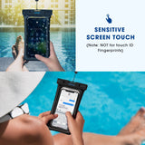 Mpow 084 Waterproof Phone Pouch Floating, IPX8 Universal Waterproof Case Underwater Dry Bag Compatible iPhone Xs Max/Xr/X/8/8plus/7/7plus Galaxy s9/s8 Note 9/8 Google Pixel up to 6.5" (Black, Pink)