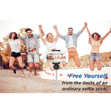 3 in 1 Selfie Stick, BESTTRENDY Bluetooth Extendable Selfie Stick Tripod with Wireless Remote Compatible with Phone X/Phone 8/8 Plus/Sumsung S9 iOS and Android Cellphone(A004)