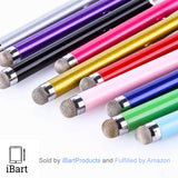 Stylus, iBart Mesh Fiber Tip Series Precision Stylus Pens for Touch Screens Devices, iPhone, iPad, Kindle, Tablet (10 Colors)