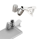 KINGMAS 60X Clip-On Microscope Magnifier Universal Lens with LED/UV Lights for iPhone 7 6s 6, Samsung, LG and More Smartphones