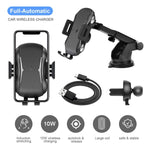 Automatic Clamping Qi Wireless Car Charger, SANCEON 10W/7.5W Fast Charger Car Mount Phone Holder for Air Vent Dashboard Compatible with iPhone Xs/Xs Max/XR/X/8/8Plus, Samsung Galaxy S10/S10+/S9/S9+/S8
