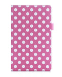 Fire HD 8 2015 Case, rooCASE [Previous Model 5th Generation] Fire HD 8 Dual View PU Folio Slim Fit Lightweight Folding Stand Cover with Sleep/Wake for Fire HD 8 2015 (5th Generation), Dot Pink