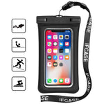 Universal Waterproof Case, IFCASE IPX8 Floating TPU Phone Dry Bag Pouch for iPhone Xs Max/XR/XS/X, iPhone 7/8 Plus, Samsung Galaxy S8+/S9+/S10+, Note 9/8, Pixel 3/2 XL (Black)